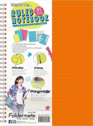 Foldermate 1 Subject notebook A4/A5 - With Tool Kit -  Pastel Colours