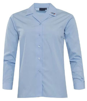 Blouses - Non Iron - Long Sleeve (Twin Pack) - Blue - AIS