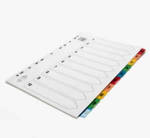 Clipp PP Colour Divider A4 1-10