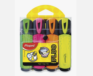 Maped Fluo Peps Classic Highlighter Multicolor (4 Pack)