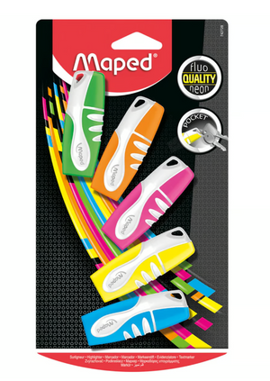 Maped Pocket Highlighter - 5 Colours Set
