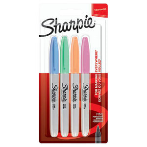 Sharpie Fine Tip Permanent Marker (Pack of 4)