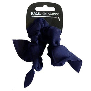 2 BOW (EAR) SCRUNCHIES - Navy