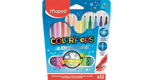 Maped Peps Felt Tip Long Life Colour Pens (12 Colour)