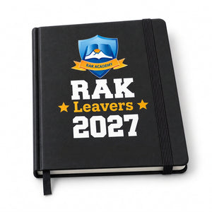 RAK Academy Class of 2027 black leavers notebook