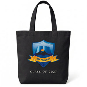 RAK Academy Class of 2027 black leavers tote bag